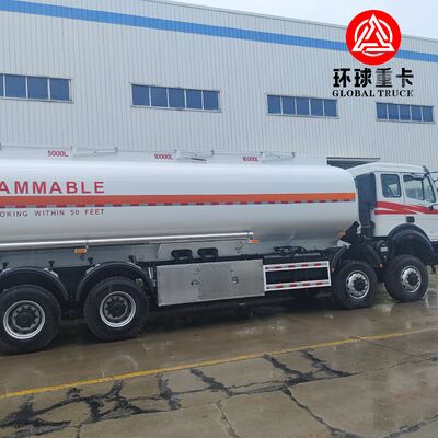 รถบรรทุกน้ำมันเชื้อเพลิง Beiben 8x8 ขนาด 35,000 ลิตร สำหรับอุตสาหกรรมเหมืองแร่ในคองโก