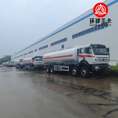 Beiben 8x8 35000L รถบรรทุกถังน้ํามัน รถบรรทุกน้ํามันไดเซลภาระหนัก รถบรรทุกถังน้ํามันสําหรับโครงการเหมืองแร่คองโก