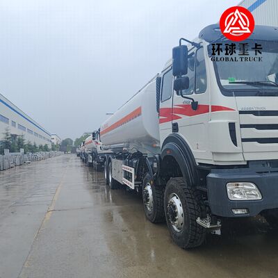 รถบรรทุกน้ำมันเชื้อเพลิง Beiben 8x8 ขนาด 35,000 ลิตร รถบรรทุกน้ำมันดีเซลสำหรับงานหนักสำหรับเหมืองแร่คองโก