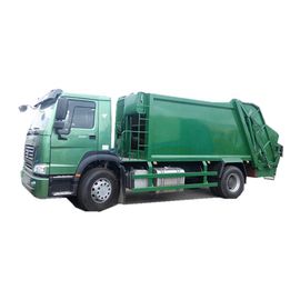 SINOTRUK 9cbm 12cbm 7cbm วัตถุประสงค์พิเศษยานพาหนะด้านหลังโหลดรถบรรทุกอัดขยะมูลฝอยที่มี 1.2cbm ถังขยะ