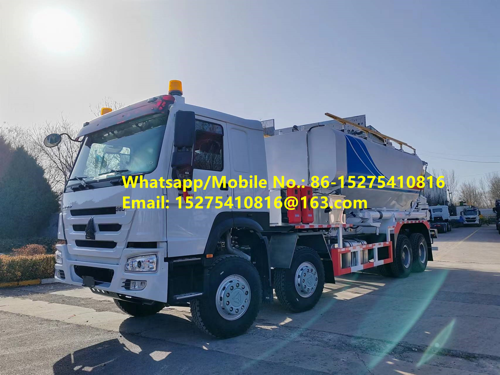 สินค้าตามต้องการ คุณภาพดี HOWO 15/20/25T BCLH-15 ระเบิดแอมโมเนียมกลมกลมบนสถานที่ ANFO รถบรรทุกเอมูลชั่น ระเบิดเคลื่อนที่ หน่วยผลิต มองโกลิน уул уурхайн тэсэлгээний MEMU MMU BCLH/BCZH/BCRH