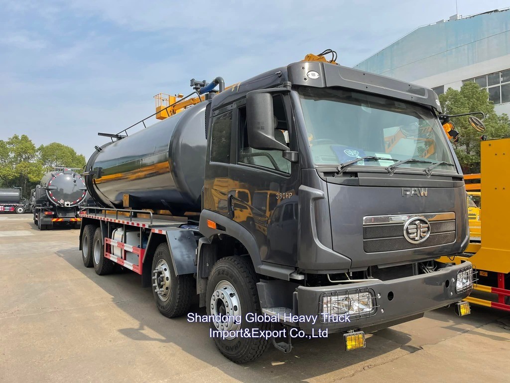 จีน โรงงานขายรถบรรทุกดูดน้ําเสีย 20cbm สําหรับความต้องการสุขอนามัยสิ่งแวดล้อม