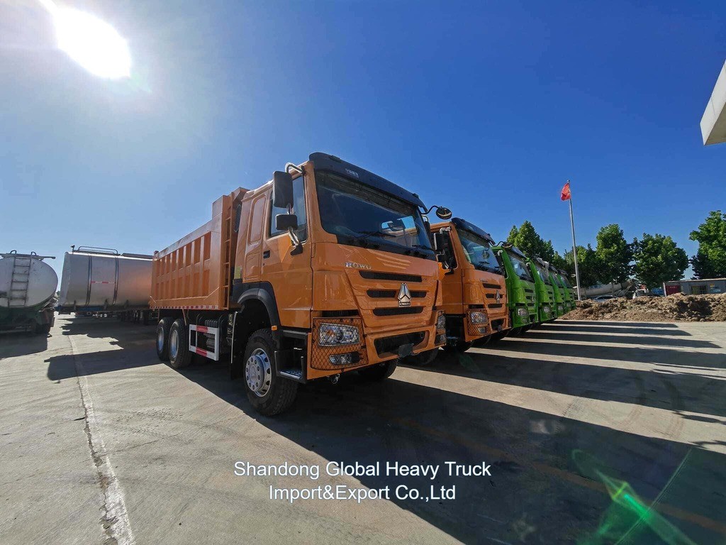 Sinotruk มือสอง ขนส่งทราย ภาระหนัก ดัมเปอร์ใช้ Hohan A7 400HP 6 * 4 ทิมเปอร์ Dump Truck