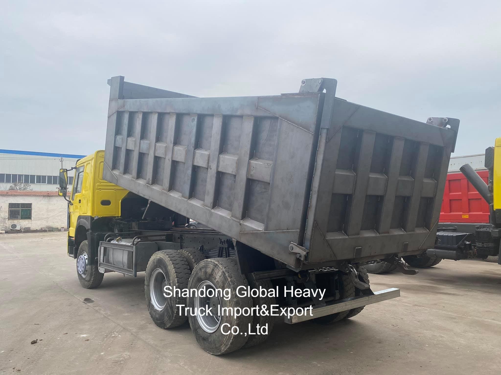 รถดั๊มพ์ HOWO 8X4 /6X4 มือสอง รถดั๊มพ์ Sinotruk Tipper 10 ล้อ รถบรรทุก 50 ตัน รถดั๊มพ์มือสอง