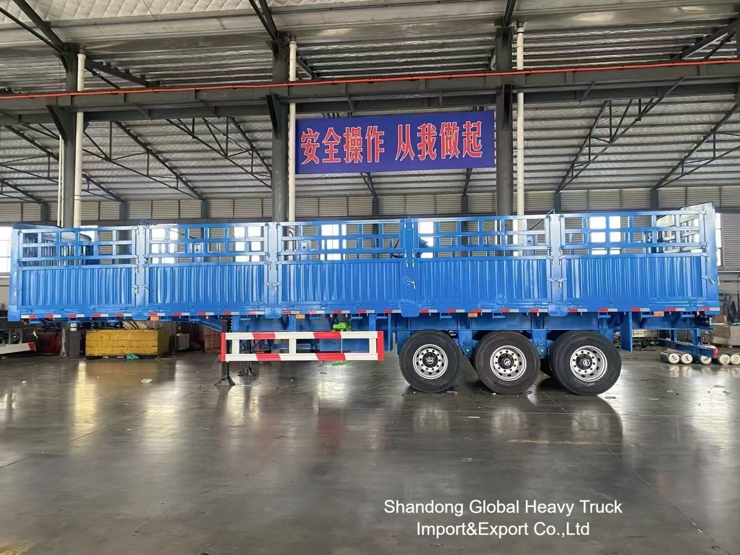 3 แกน 50 ตัน Fence Semi Trailer กับการแขวนลม