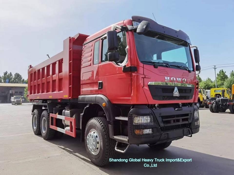 รถบรรทุก Sinotruck ที่มีประสิทธิภาพสูง HOWO Tx รถบรรทุกขยะ 6*4 รถบรรทุกเครื่องผสมคอนกรีต